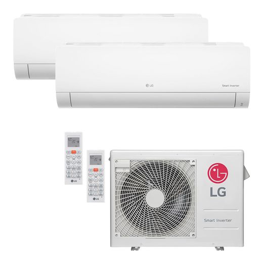 Ar Condicionado Multi-Split LG Inverter 24.000 BTU/h (1x 8.500 e 1x 11.900) Quente/Frio 220V | STRAR