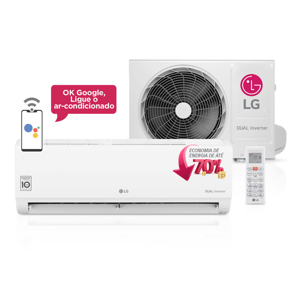 Ar Condicionado Split Hi Wall Lg Dual Inverter Voice 9000 Btuh Quentefrio 220v Str Ar 0034